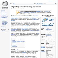 Depository Trust & Clearing Corporation