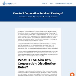 Can an S corporation Retained Earnings?