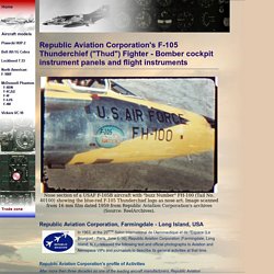 Republic Aviation Corporation F-105 Thunderchief "Thud" instrument panels