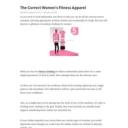 The Correct Women's Fitness Apparel