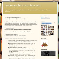 Cómo escribir correctamente: Estructura de los diálogos