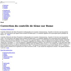 Calaméo - Correction du contrôle de 6ème sur Rome