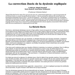 La correction Davis de la dyslexie expliquée