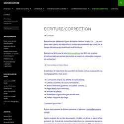 ECRITURE/CORRECTION