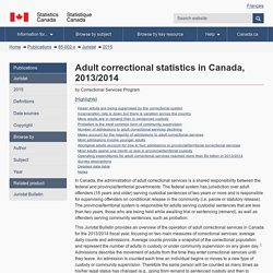 Adult correctional statistics in Canada, 2013/2014