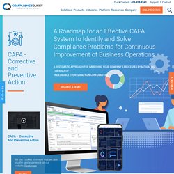 What is CAPA - Corrective and Preventive Action? CAPA Management