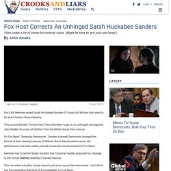 Fox Host Corrects An Unhinged Sarah Huckabee Sanders