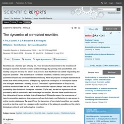 The dynamics of correlated novelties : Scientific Reports
