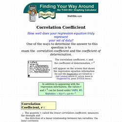 Statistics 2 - Correlation Coefficient and Coefficient of Determination