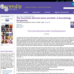 The Correlation Between Music and Math: A Neurobiology Perspective