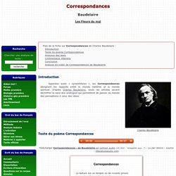Correspondances - Charles Baudelaire - Les Fleurs du mal