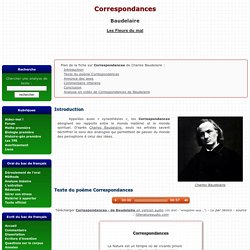 Correspondances - de Charles Baudelaire - Les Fleurs du mal