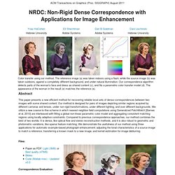 Non-Rigid Dense Correspondence with Applications for Image Enhancement