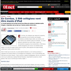 La Corrèze équipe 2500 collègiens en iPad