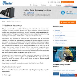 Recover Corrupted Tally Files - Tally Data Recovery Services