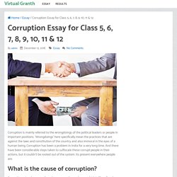 Corruption Essay for Class 5, 6, 7, 8, 9, 10, 11 & 12 - (2019 Updated)