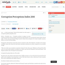 World: Corruption Perceptions Index 2011