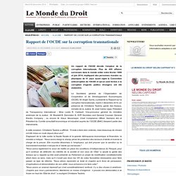 Rapport de l'OCDE sur la corruption transnationale