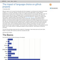 si - The impact of language choice on github projects