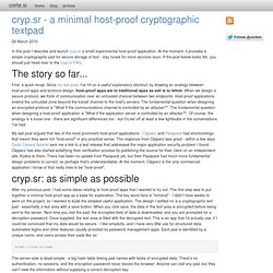 cryp.sr - a minimal host-proof cryptographic textpad