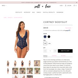 Cortney Bodysuit - Floral Lace Women Satin Romper - Salt and Lace Intimates