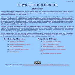 Cory's Guide to Good Style