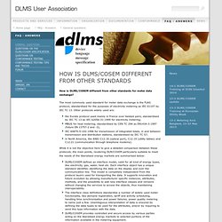 How is DLMS/COSEM different from other standards