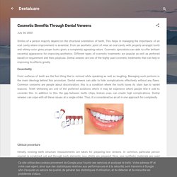 Cosmetic Benefits Through Dental Veneers