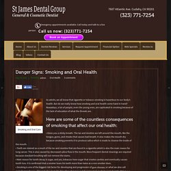 Danger Signs: Smoking and Oral Health – Home
