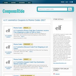 e.l.f. Cosmetics Coupons 70% off