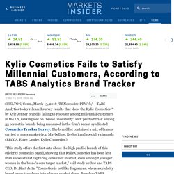 Kylie Cosmetics Fails to Satisfy Millennial Customers, According to TABS Analytics Brand Tracker