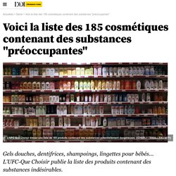 Voici la liste des 185 cosmétiques contenant des substances "préoccupantes"