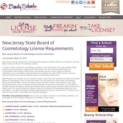 New Jersey Board of Cosmetology & NJ Cosmetology License Requirements