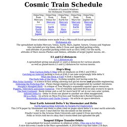 Cosmic Train Schedule