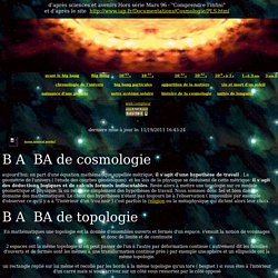 Le B A BA de la cosmologie