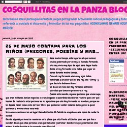 CoSqUiLLiTaS eN La PaNzA BLoGs: 25 DE MAYO CONTADA PARA LOS NIÑOS (PREGONES, POESÍAS Y MAS...