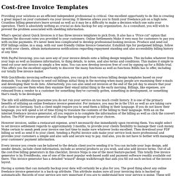 Cost-free Invoice Templates