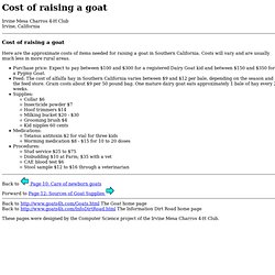 Cost of raising a goat