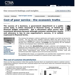 Cost of poor service - the economic truths