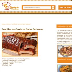 Costillas de Cerdo en Salsa Barbacoa Receta