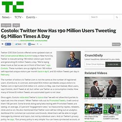 Costolo: Twitter Now Has 190 Million Users Tweeting 65 Million T