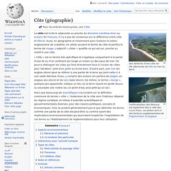 Côte (géographie)