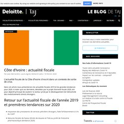 Côte d’Ivoire : actualité fiscale - Taj