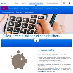 Calcul des cotisations et contributions