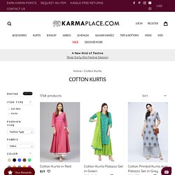 Buy Pure Cotton Kurtas & Kurtis For Women Online at Best Prices
