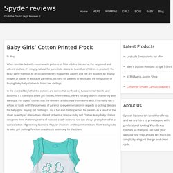 Baby Girls’ Cotton Printed Frock - Spyder reviews