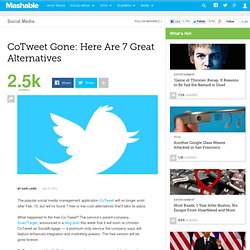 CoTweet Gone: Here Are 7 Great Alternatives