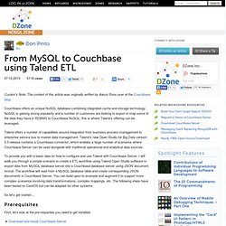 From MySQL to Couchbase using Talend ETL