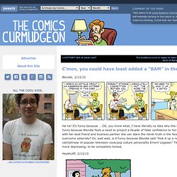 The Comics CurmudgeonC'mon, you could have least added a "BAM" in there » The Comics Curmudgeon