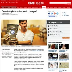 Could Soylent solve world hunger?